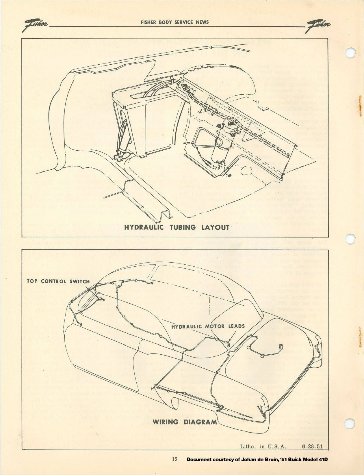 1951 Oldsmobile Convertible Top Foldout Page 3